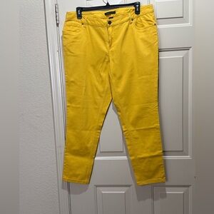 NEW Baccini Women's Yellow Straight Leg Ankle Jeans  Size 20W
